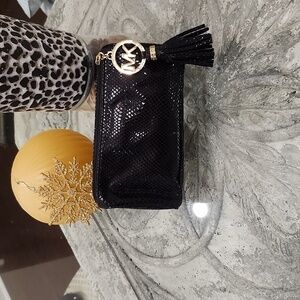 Michael Kors women's animal print snake skin cosmetic bag pouch like new